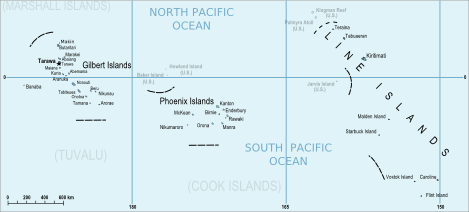 Map of the Republic of Kiribati